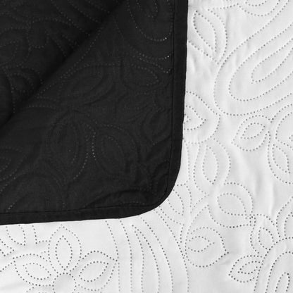 Berkfield Double-sided Quilted Bedspread 230x260 cm Black and White