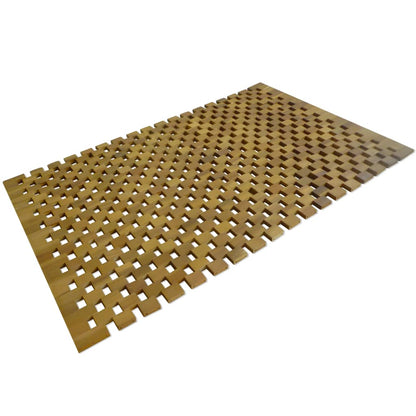 Berkfield Bath Mat Acacia Wood 80x50 cm Mosaic