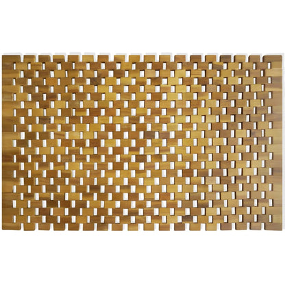 Berkfield Bath Mat Acacia Wood 80x50 cm Mosaic