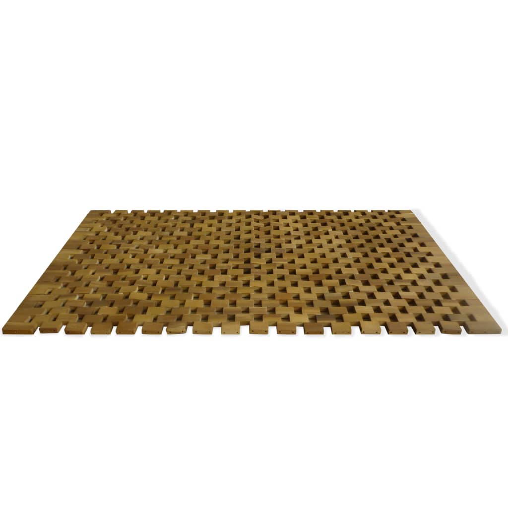Berkfield Bath Mat Acacia Wood 80x50 cm Mosaic