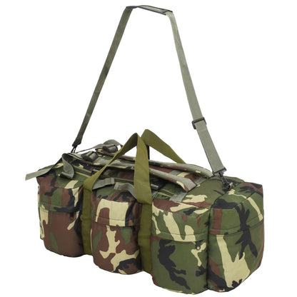 Berkfield 3-in-1 Army-Style Duffel Bag 90 L Camouflage
