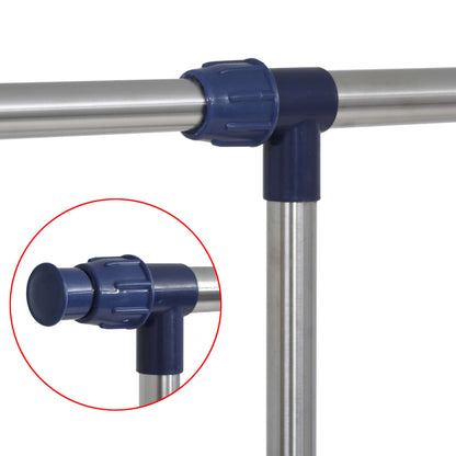 Berkfield Adjustable Clothes Rack Stainless Steel 165x44x150 cm Silver