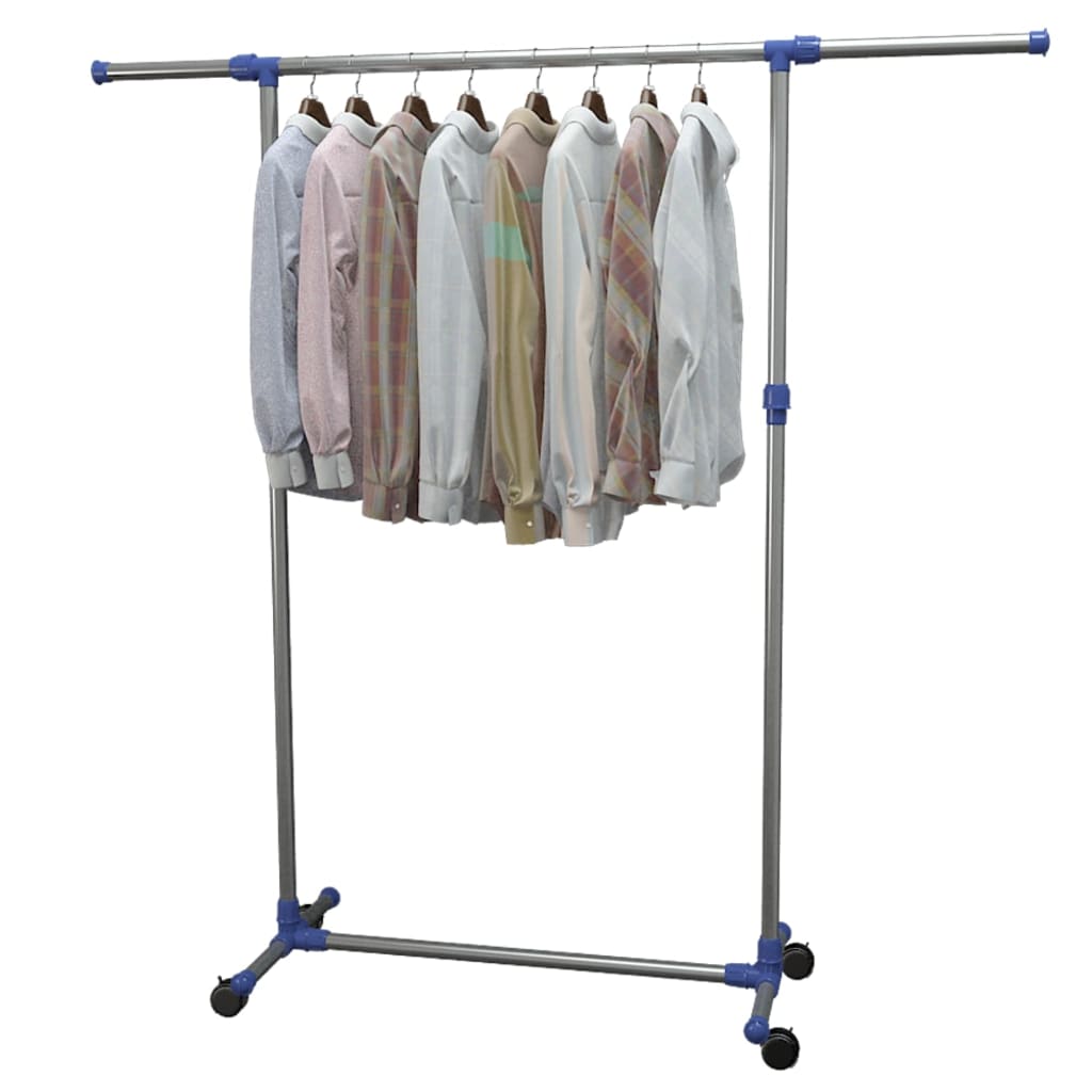 Berkfield Adjustable Clothes Rack Stainless Steel 165x44x150 cm Silver