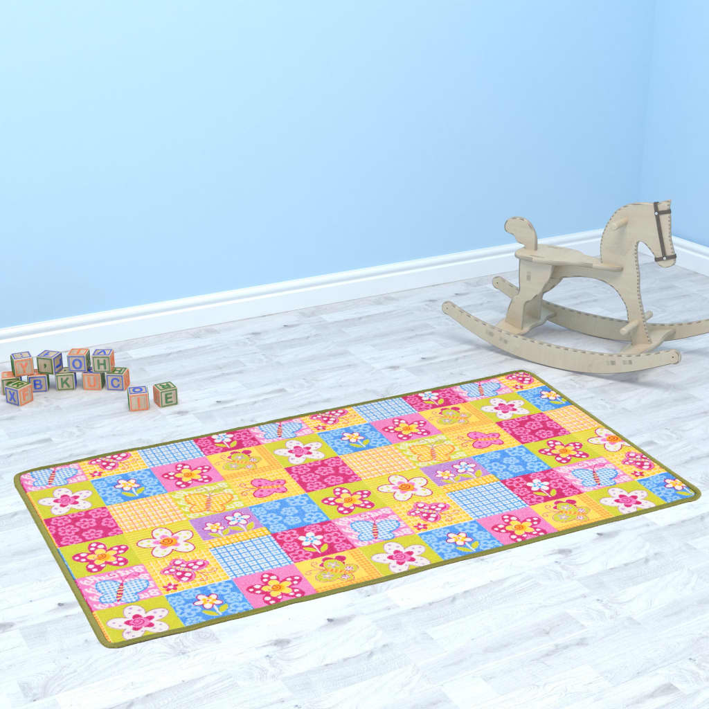 Berkfield Play Mat Loop Pile 67x120 cm Butterfly Pattern