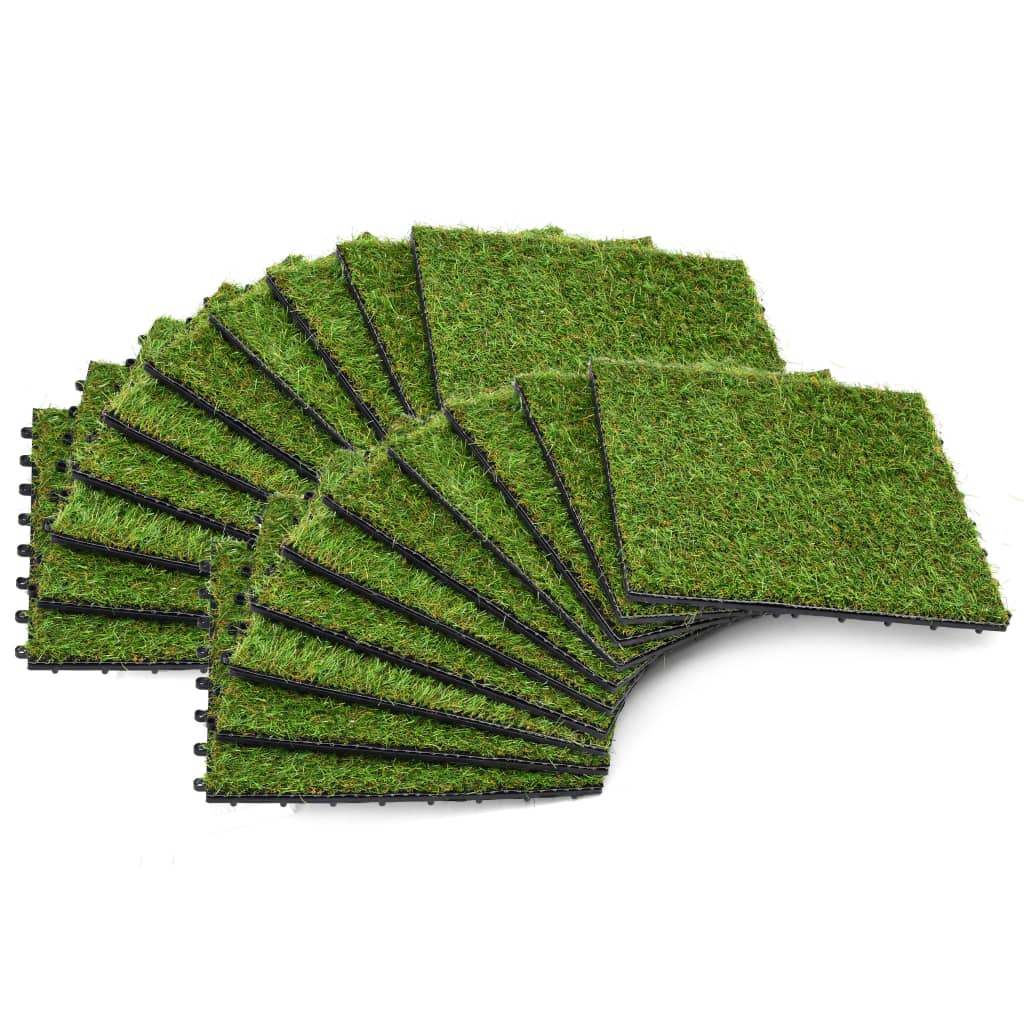 Berkfield Artificial Grass Tiles 20 pcs 30x30 cm Green