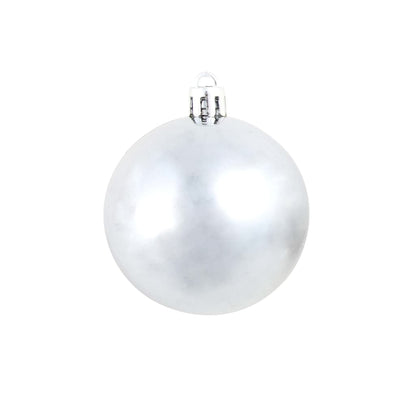 Berkfield 100 Piece Christmas Ball Set 3/4/6 cm White/Grey