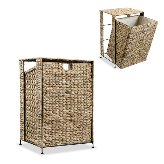Berkfield Laundry Basket 44x34x64 cm Water Hyacinth
