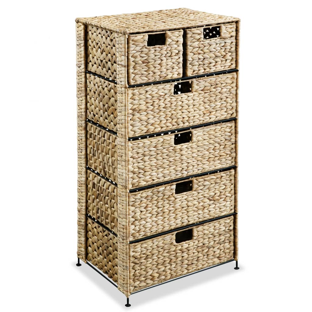 Berkfield Storage Unit with 6 Baskets 47x37x100 cm Water Hyacinth