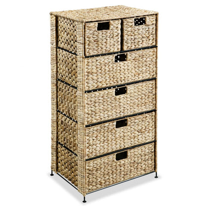 Berkfield Storage Unit with 6 Baskets 47x37x100 cm Water Hyacinth