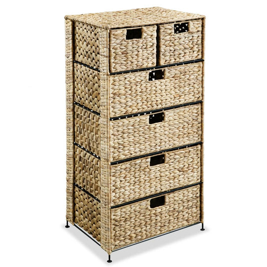Berkfield Storage Unit with 6 Baskets 47x37x100 cm Water Hyacinth