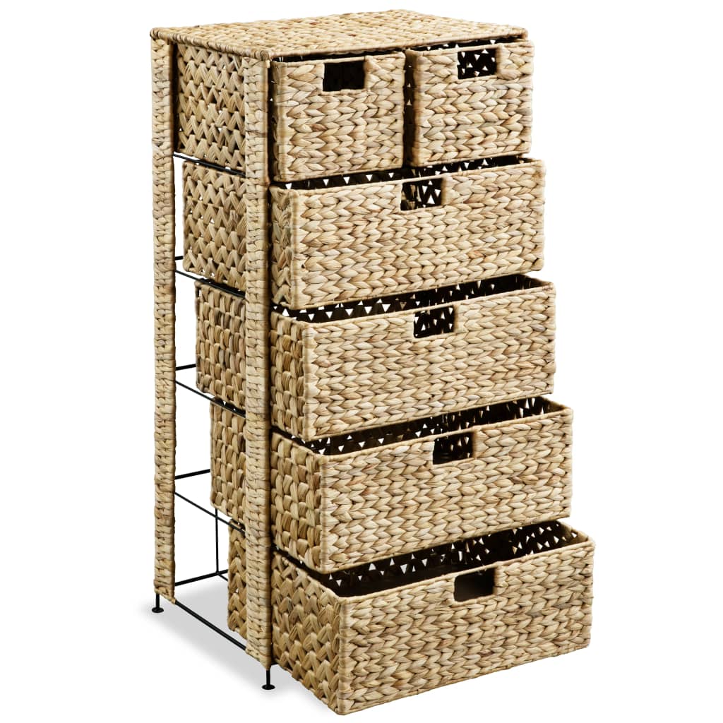 Berkfield Storage Unit with 6 Baskets 47x37x100 cm Water Hyacinth