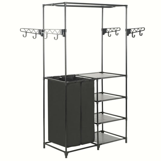 Berkfield Clothes Rack Steel and Non-woven Fabric 87x44x158 cm Black