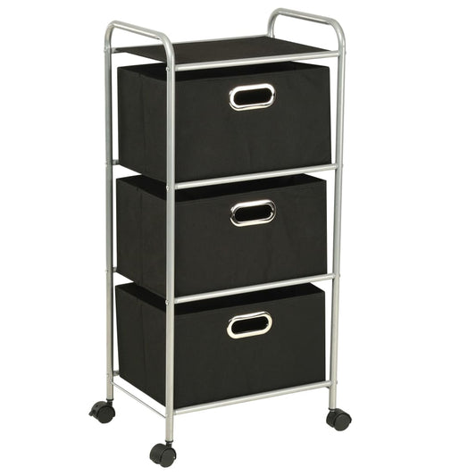 Berkfield Shelving Unit with 3 Storage Boxes Steel and Non-woven Fabric