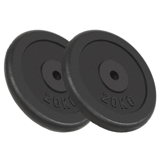 Berkfield Weight Plates 2 pcs 2x20 kg Cast Iron