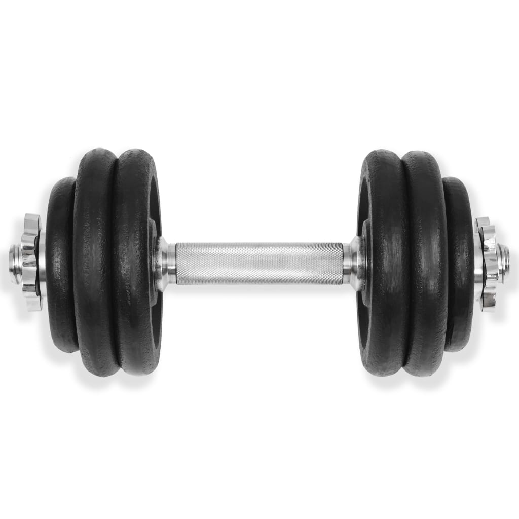 Berkfield 18 Piece Dumbbell Set 30 kg Cast Iron