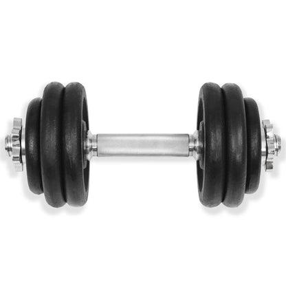 Berkfield 18 Piece Dumbbell Set 30 kg Cast Iron