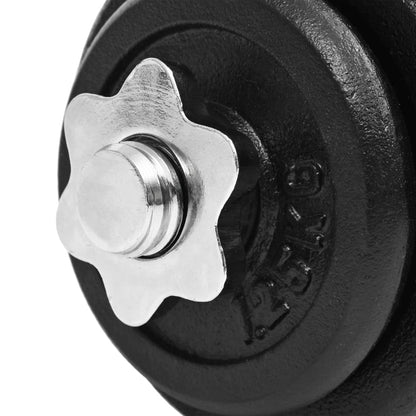 Berkfield 18 Piece Dumbbell Set 30 kg Cast Iron