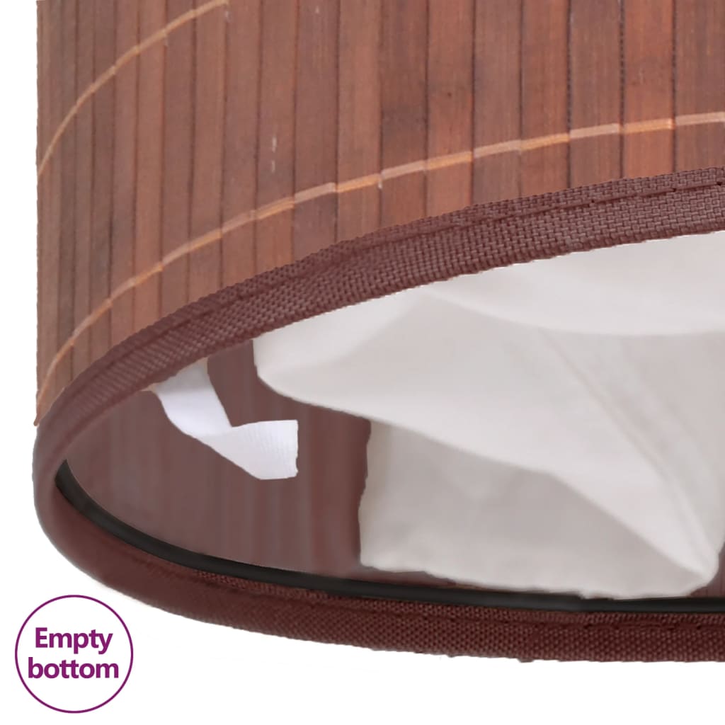 Berkfield Bamboo Laundry Bin Oval Brown