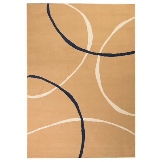 Berkfield Modern Rug Circle Design 160x230 cm Brown