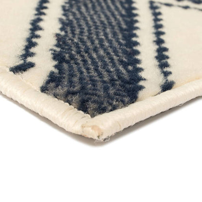 Berkfield Modern Rug Zigzag Design 80x150 cm Brown/Black/Blue