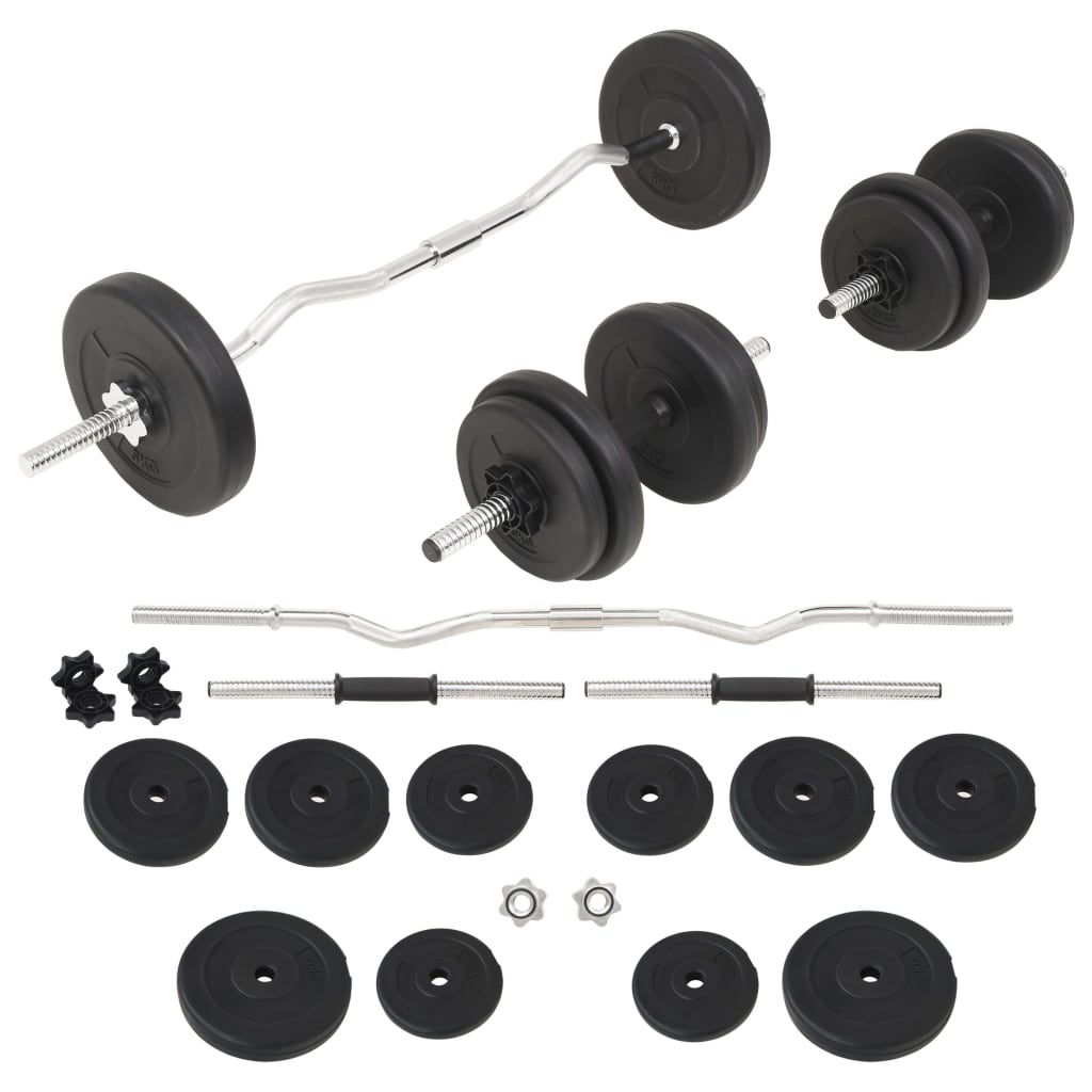 Berkfield Barbell and Dumbbell Set 30 kg