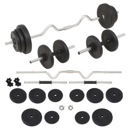 Berkfield Barbell and Dumbbell Set 30 kg