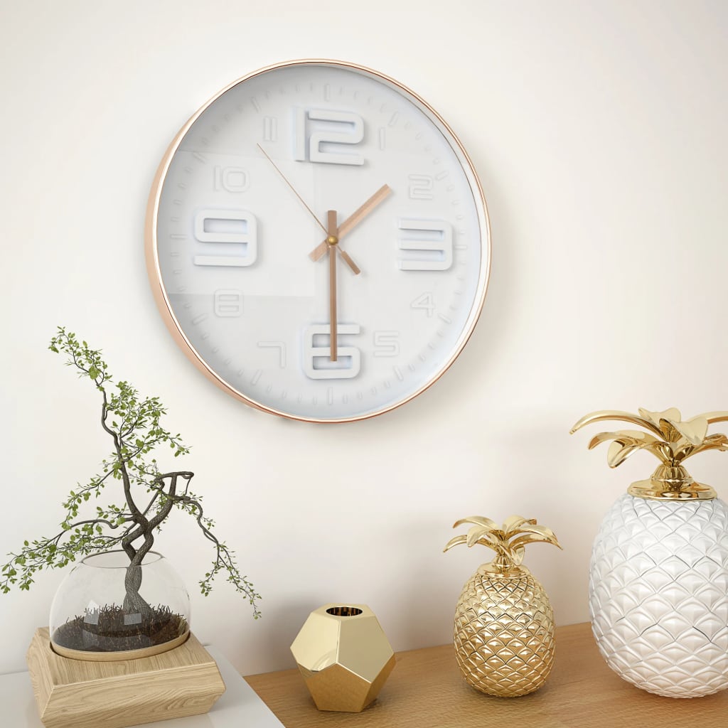 Berkfield Wall Clock Copper Look 30 cm