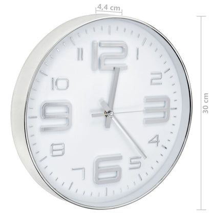 Berkfield Wall Clock 30 cm Silver