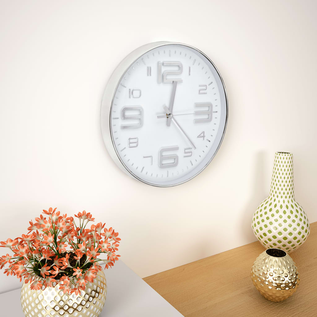Berkfield Wall Clock 30 cm Silver