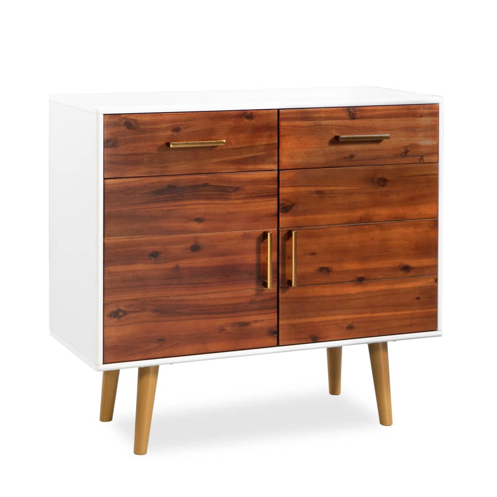 Berkfield Sideboard Solid Acacia Wood 90x33.5x83 cm