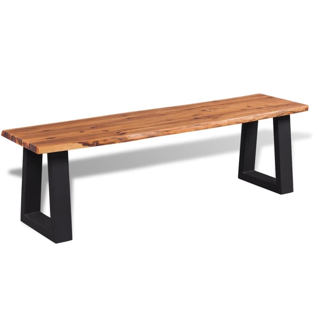 Berkfield Bench Solid Acacia Wood 145 cm