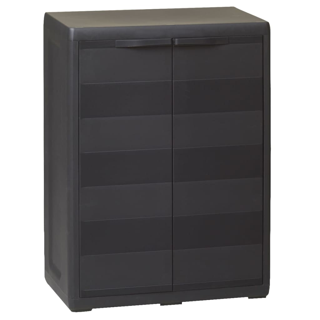 Berkfield Garden Storage Cabinet with 1 Shelf Black