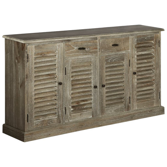 Berkfield Sideboard Solid Mindi Wood 145x32.5x77 cm