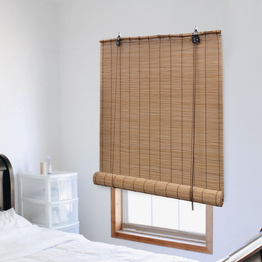 Berkfield Roller Blind Bamboo 80x220 cm Brown