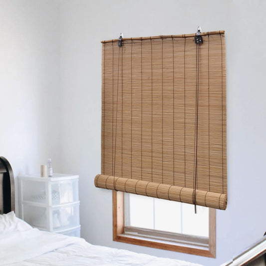Berkfield Roller Blind Bamboo 100x220 cm Brown