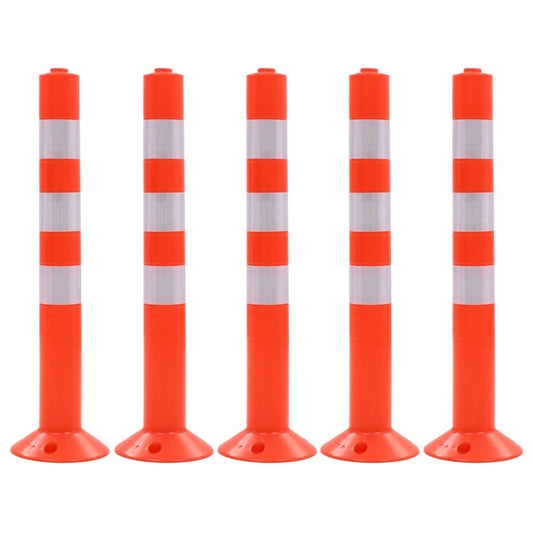 Berkfield Traffic Control Bollards 5 pcs Plastic 75 cm