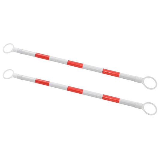 Berkfield Retractable Traffic Cone Bars 2 pcs Plastic 116-197 cm