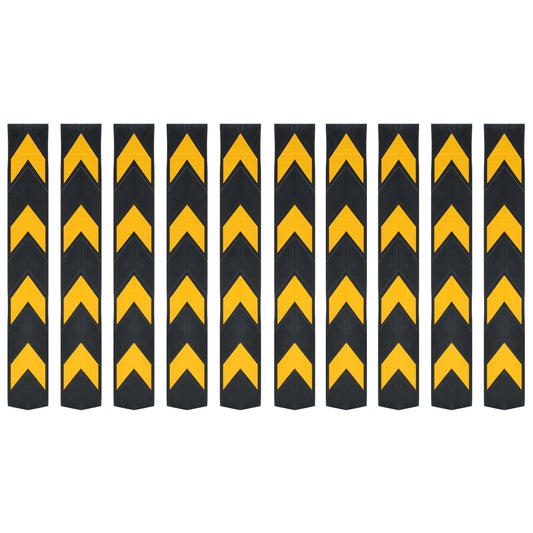 Berkfield Reflective Corner Guards 10 pcs Rubber 80 cm