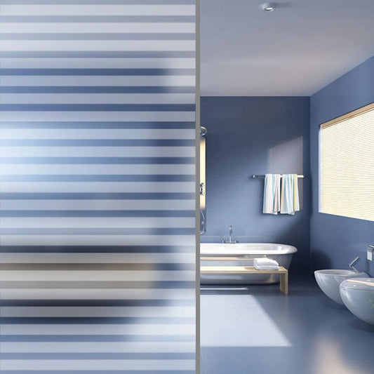 Berkfield Frosted Privacy Window Film Adhesive Stripes 0.9x5 m