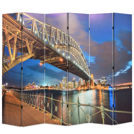 Berkfield Folding Room Divider 228x170 cm Sydney Harbour Bridge