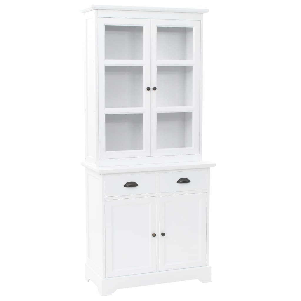 Berkfield Welsh Dresser with 4 Doors MDF and Pinewood 80x40x180 cm