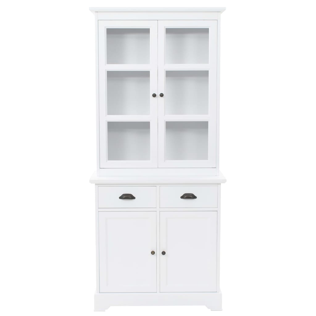 Berkfield Welsh Dresser with 4 Doors MDF and Pinewood 80x40x180 cm
