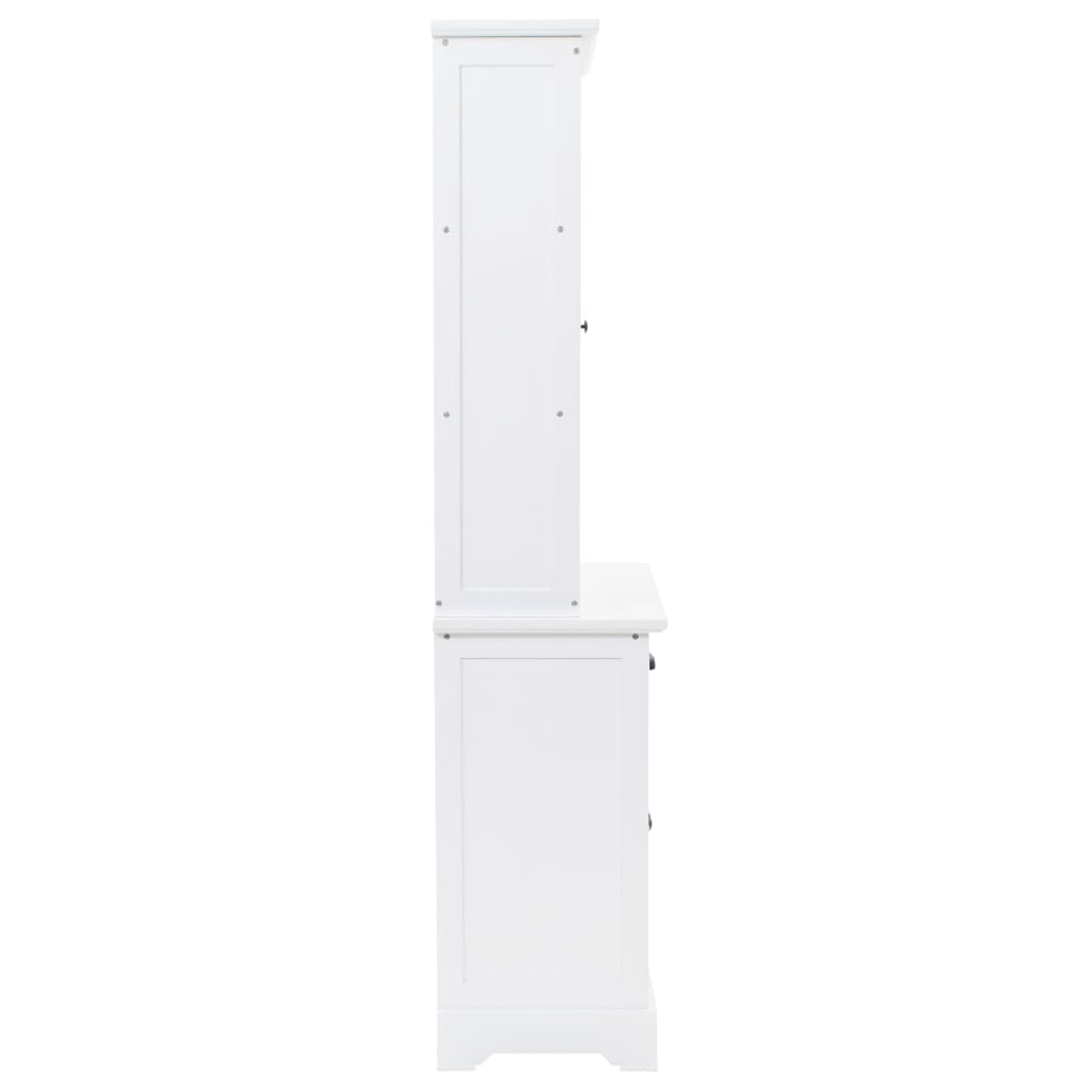 Berkfield Welsh Dresser with 4 Doors MDF and Pinewood 80x40x180 cm