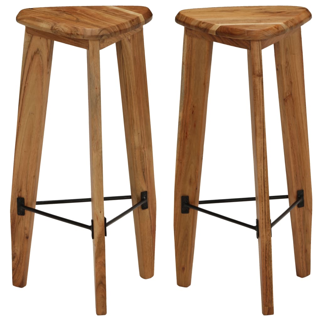 Berkfield Bar Stools 2 pcs Solid Acacia Wood