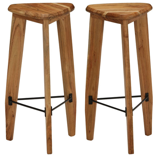 Berkfield Bar Stools 2 pcs Solid Acacia Wood