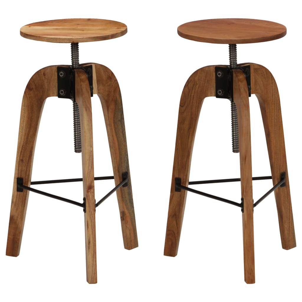 Berkfield Bar Chairs 2 pcs Solid Acacia Wood