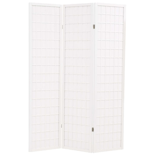 Berkfield Folding 3-Panel Room Divider Japanese Style 120x170 cm White