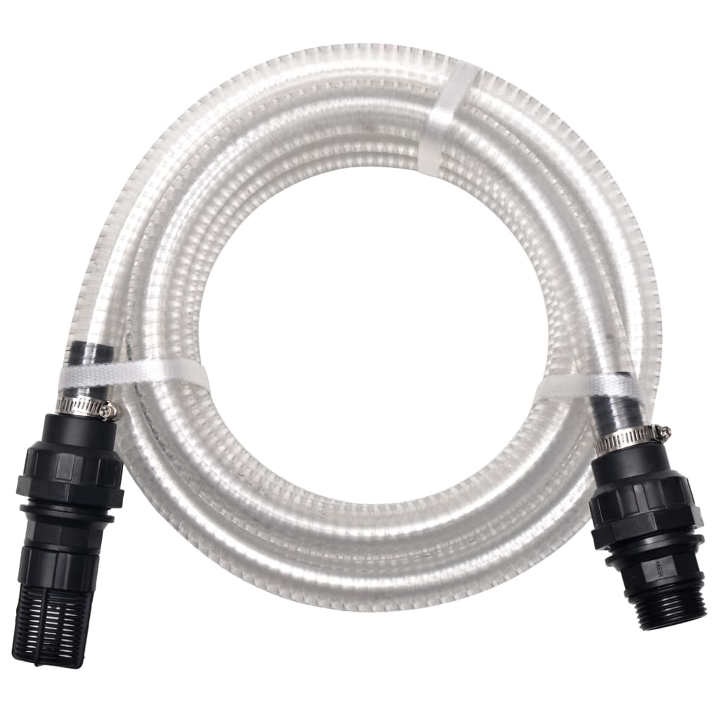 Berkfield Suction Hose with Connectors 4 m 22 mm White