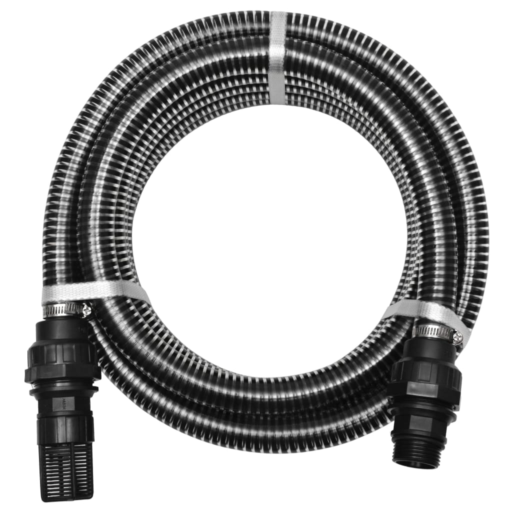 Berkfield Suction Hose with Connectors 4 m 22 mm Black