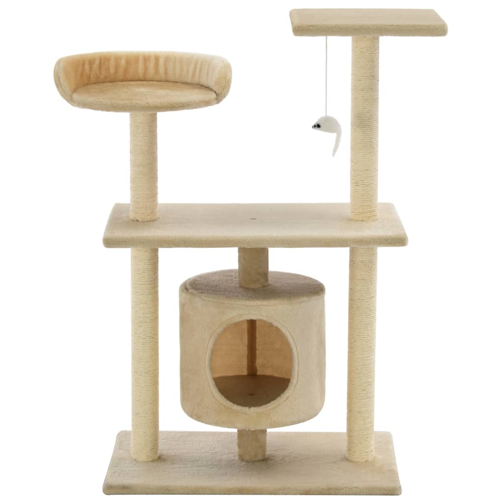 Berkfield Cat Tree with Sisal Scratching Posts 95 cm Beige